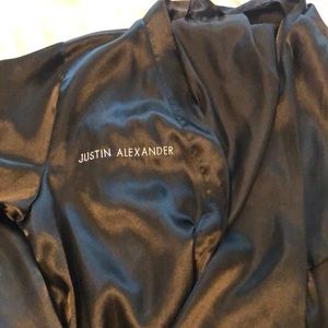 Black satin Justin Alexander robe
